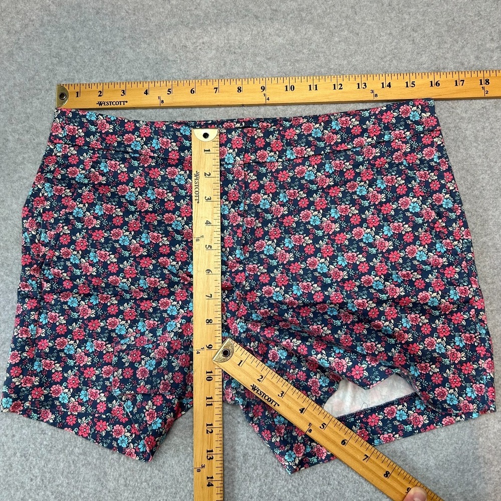 Brooks Brothers Womens Shorts Blue Pink Floral Casual Spring Summer Preppy Sz 8 - Picture 6 of 13